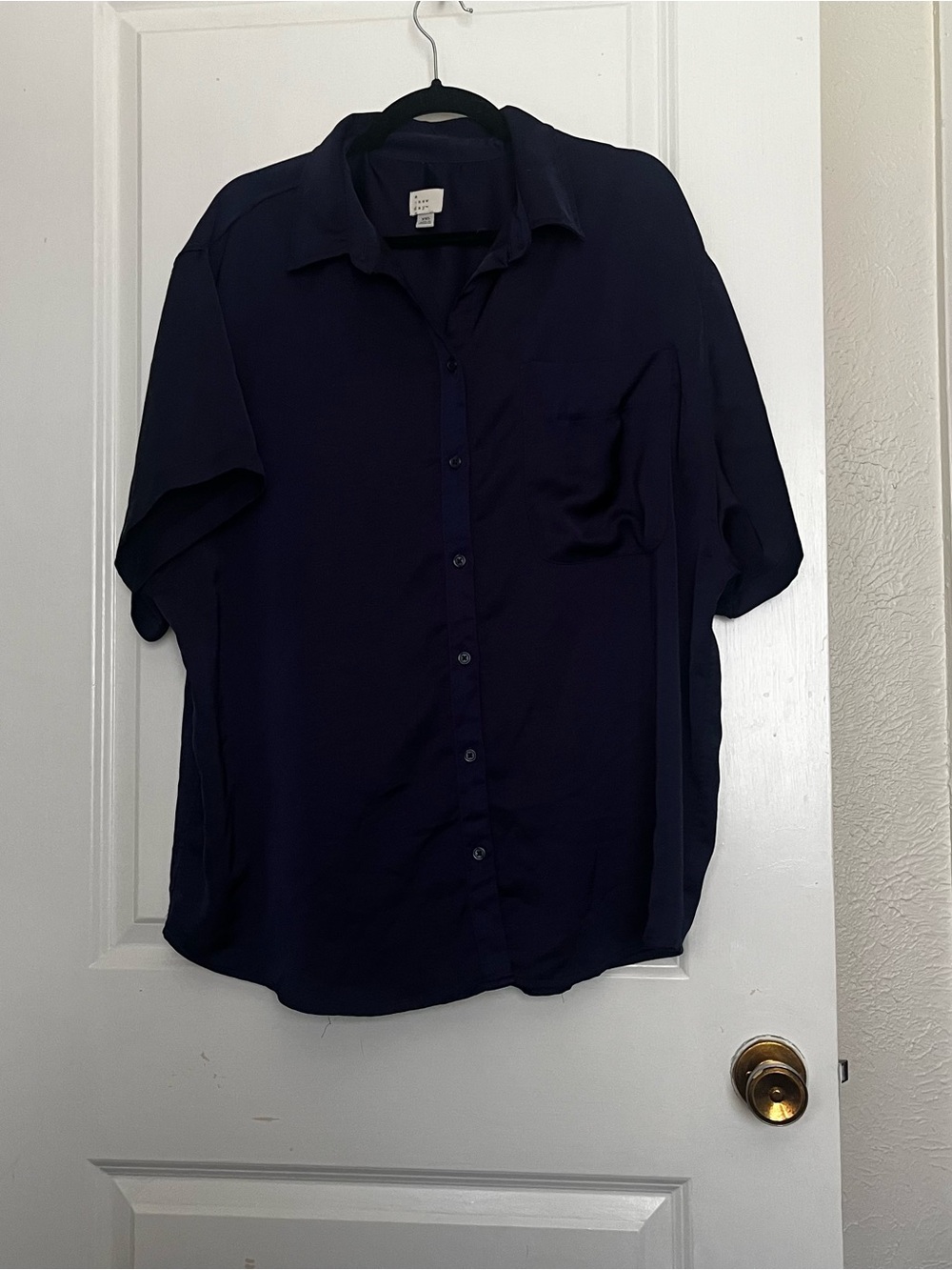 a new day Navy Short-Sleeve Button Front Shirt